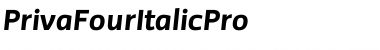 Download PrivaFourItalicPro Regular Font Title Preview