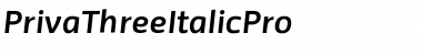 Download PrivaThreeItalicPro Regular Font Title Preview