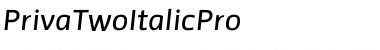 Download PrivaTwoItalicPro Regular Font Title Preview