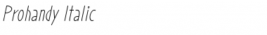 Download Prohandy Italic Font Title Preview