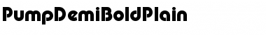 Download Pump Demi Bold Plain Font Title Preview