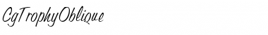 Download CgTrophyOblique Medium Font Title Preview