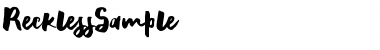 Download Reckless Sample Regular Font Title Preview