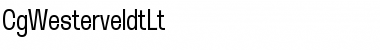 Download CgWesterveldtLt Medium Font Title Preview