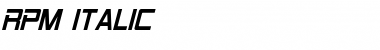 Download RPM Italic Font Title Preview
