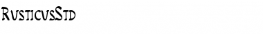 Download RusticusStd Regular Font Title Preview