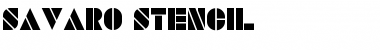 Download SAVARO STENCIL Regular Font Title Preview