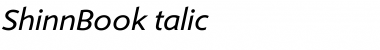 Download ShinnBookItalic Regular Font Title Preview