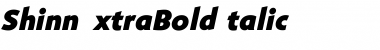 Download ShinnExtraBoldItalic Regular Font Title Preview