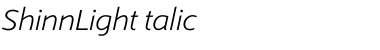 Download ShinnLightItalic Regular Font Title Preview