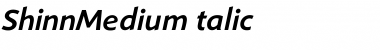 Download ShinnMediumItalic Regular Font Title Preview