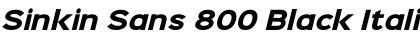 Download Sinkin Sans 800 Black Italic Regular Font