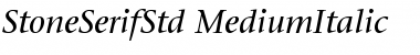 Download ITC Stone Serif Std Medium Italic Font Title Preview