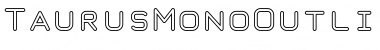 Download Taurus Mono Outline Regular Font Title Preview