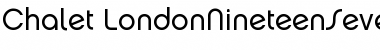 Download Chalet-LondonNineteenSeventy Regular Font Title Preview