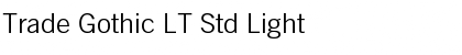 Download Trade Gothic LT Std Light Font