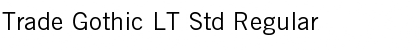 Download Trade Gothic LT Std Regular Font