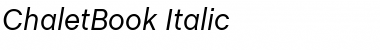 Download ChaletBook Italic Font Title Preview