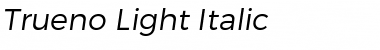 Download Trueno Light Italic Font Title Preview