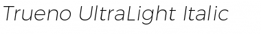 Download Trueno UltraLight Italic Font Title Preview