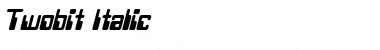 Download Twobit Italic Font Title Preview