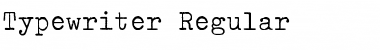 Download Typewriter Regular Font Title Preview