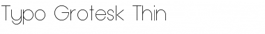 Download Typo Grotesk Thin Regular Font Title Preview