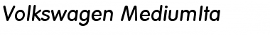Download Volkswagen-MediumIta Regular Font Title Preview