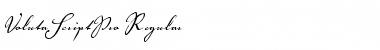 Download Voluta Script Pro Regular Font Title Preview