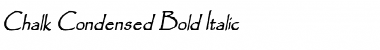 Download Chalk-Condensed Bold Italic Font Title Preview