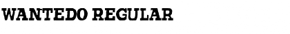 Download Wantedo Regular Font Title Preview