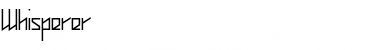 Download Whisperer Regular Font Title Preview