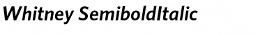 Download Whitney SemiboldItalic Font Title Preview