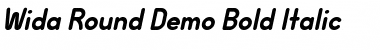 Download Wida Round Demo Bold Italic Font Title Preview