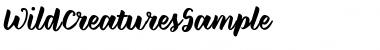 Download Wild Creatures Sample Regular Font Title Preview