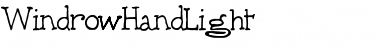 Download Windrow Hand Light Font Title Preview