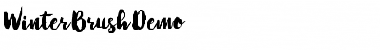 Download Winter Brush Demo Regular Font Title Preview