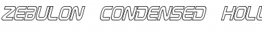 Download Zebulon Condensed Hollow Italic Font