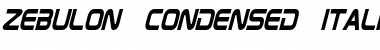 Download Zebulon Condensed Italic Font