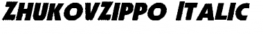 Download Zhukov Zippo Italic Font Title Preview