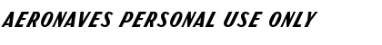 Download Aeronaves PERSONAL USE ONLY Regular Font Title Preview
