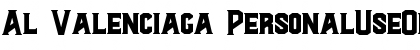 Download Al Valenciaga PersonalUseOnly Normal Font Title Preview