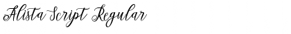 Download Alista Script Regular Font Title Preview