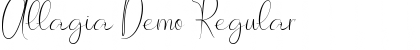 Download Allagia Demo Regular Font Title Preview