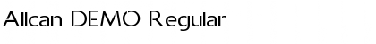 Download Allcan DEMO Regular Font Title Preview