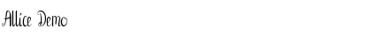 Download Allice Demo Font Title Preview