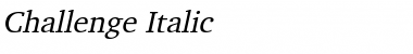 Download Challenge Italic Font Title Preview
