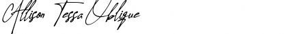 Download Allison Tessa Oblique Font Title Preview