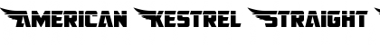 Download American Kestrel Straight Laser Regular Font Title Preview