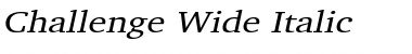 Download Challenge Wide Italic Font Title Preview